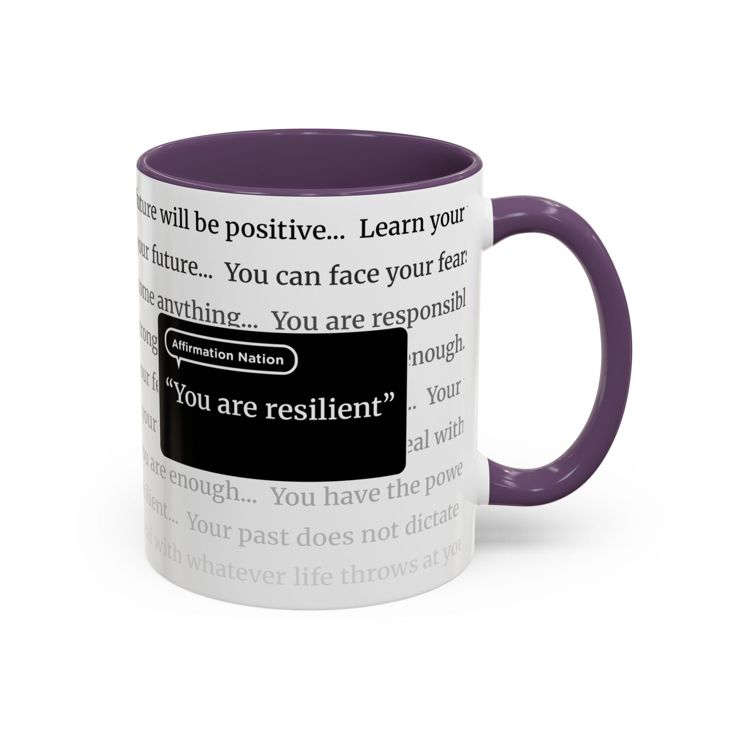 Inspirational Coffee Mug. "You are resilient". Affirmation Cup, Office Mug, Gift for Encouragement