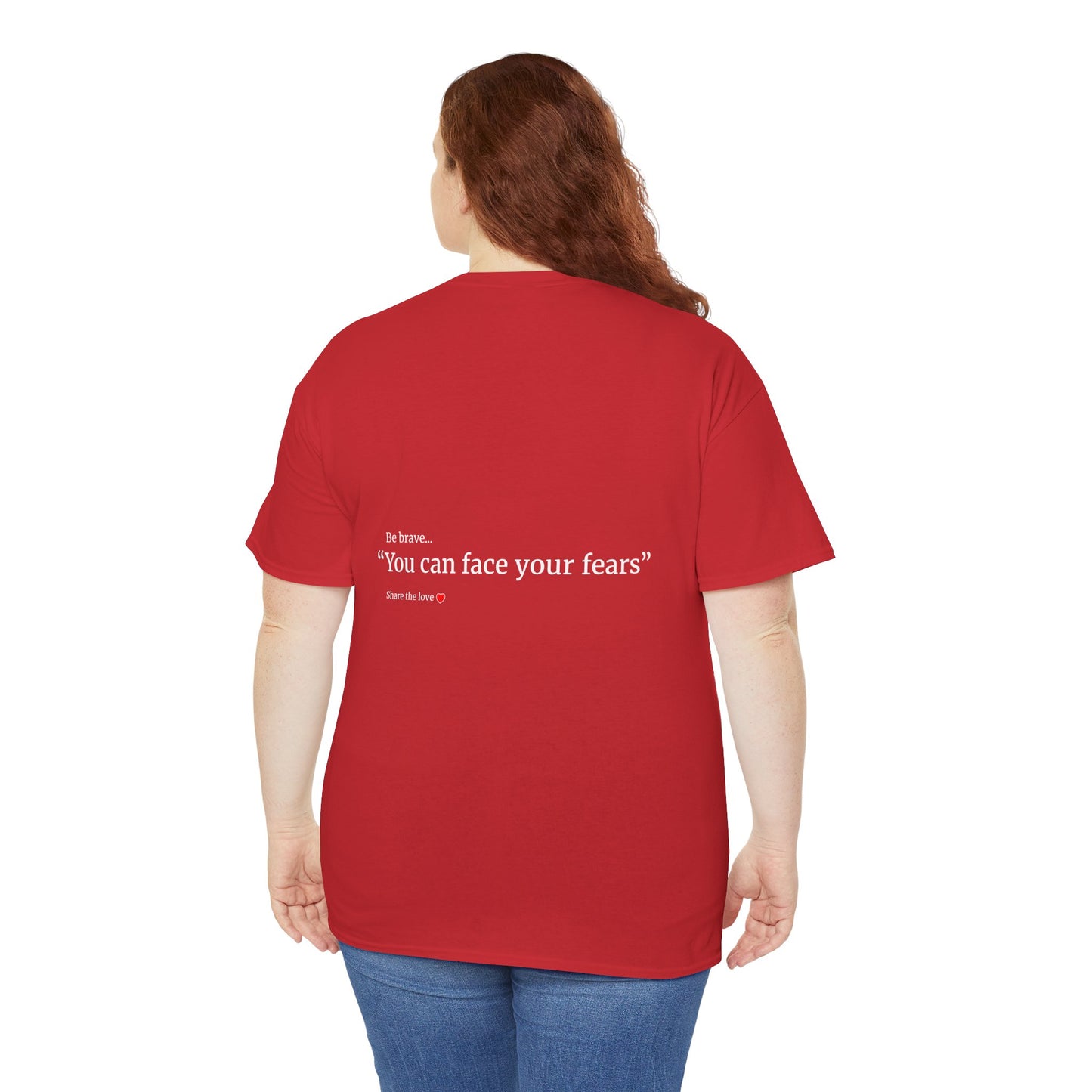 "I can face my fears" Unisex Heavy Cotton Tee Affirmation shirt