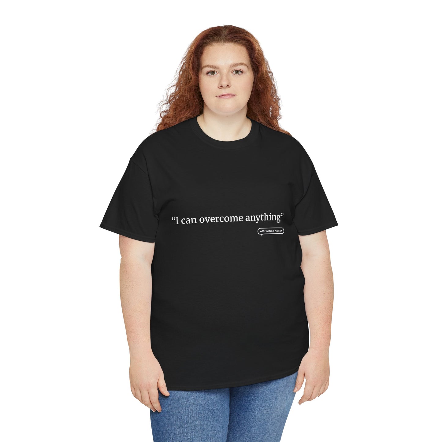 "I can overcome anything" Unisex Heavy Cotton Tee Affirmation shirt