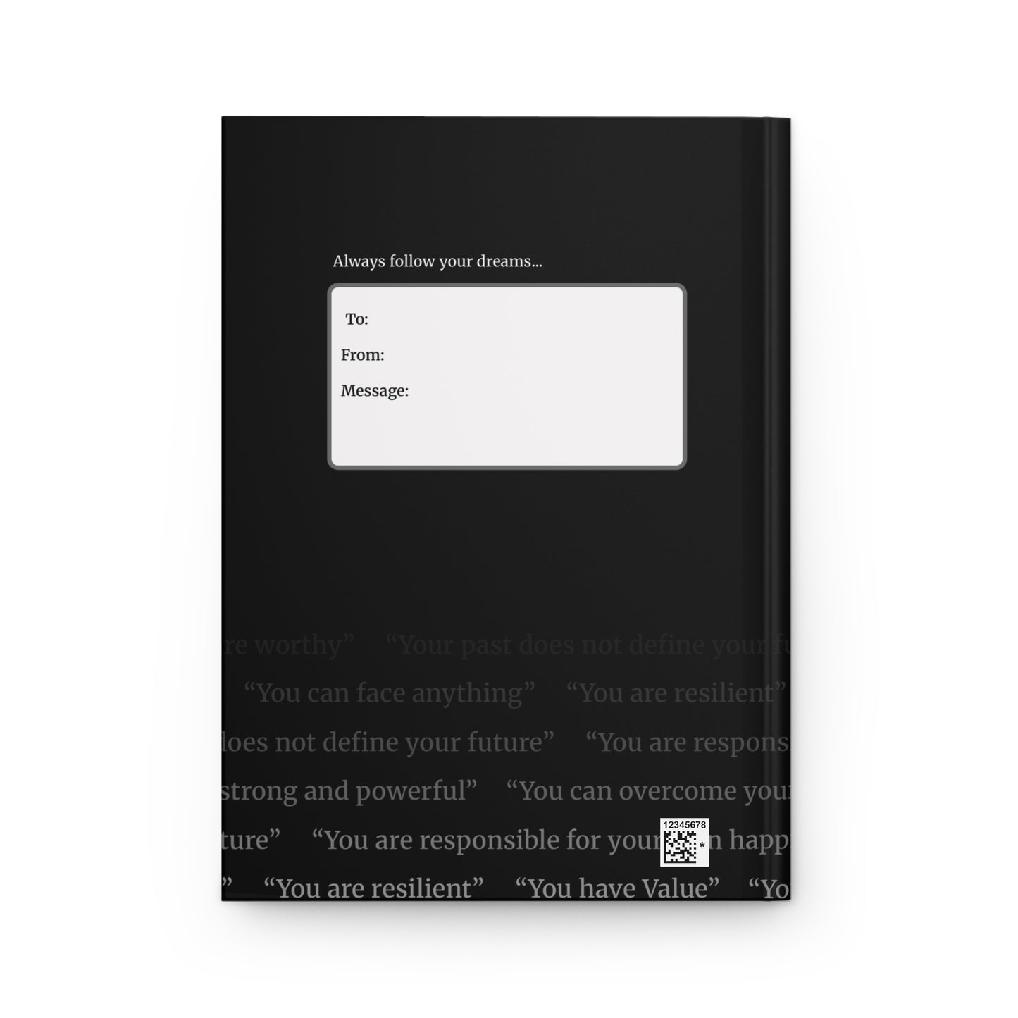 Motivational Hardcover Journal - You are strong and powerful.