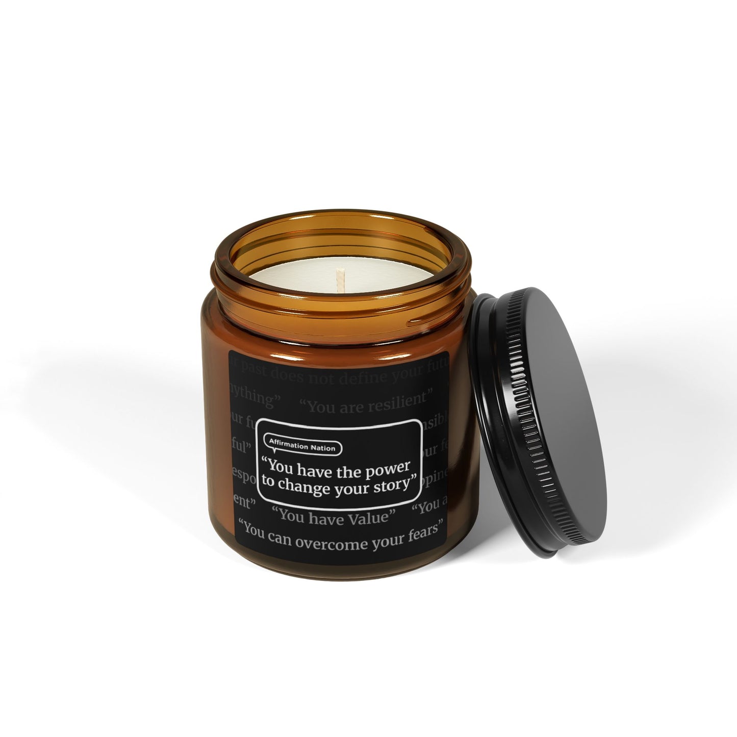 Motivational Scented Soy Candle - "You CAN overcome ANYTHING", Relaxing Gift, Wellness, Home Decor, Self-Care, Inspirational Quote Candle