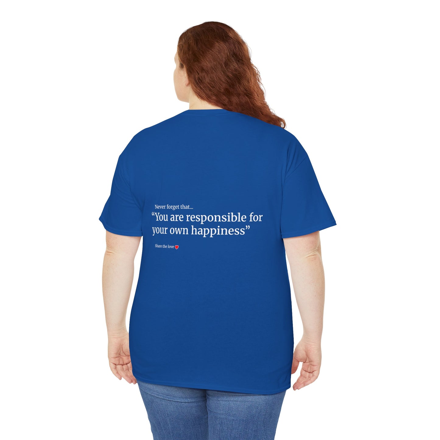 "I am responsible for my own happiness" Unisex Heavy Cotton Tee Affirmation shirt