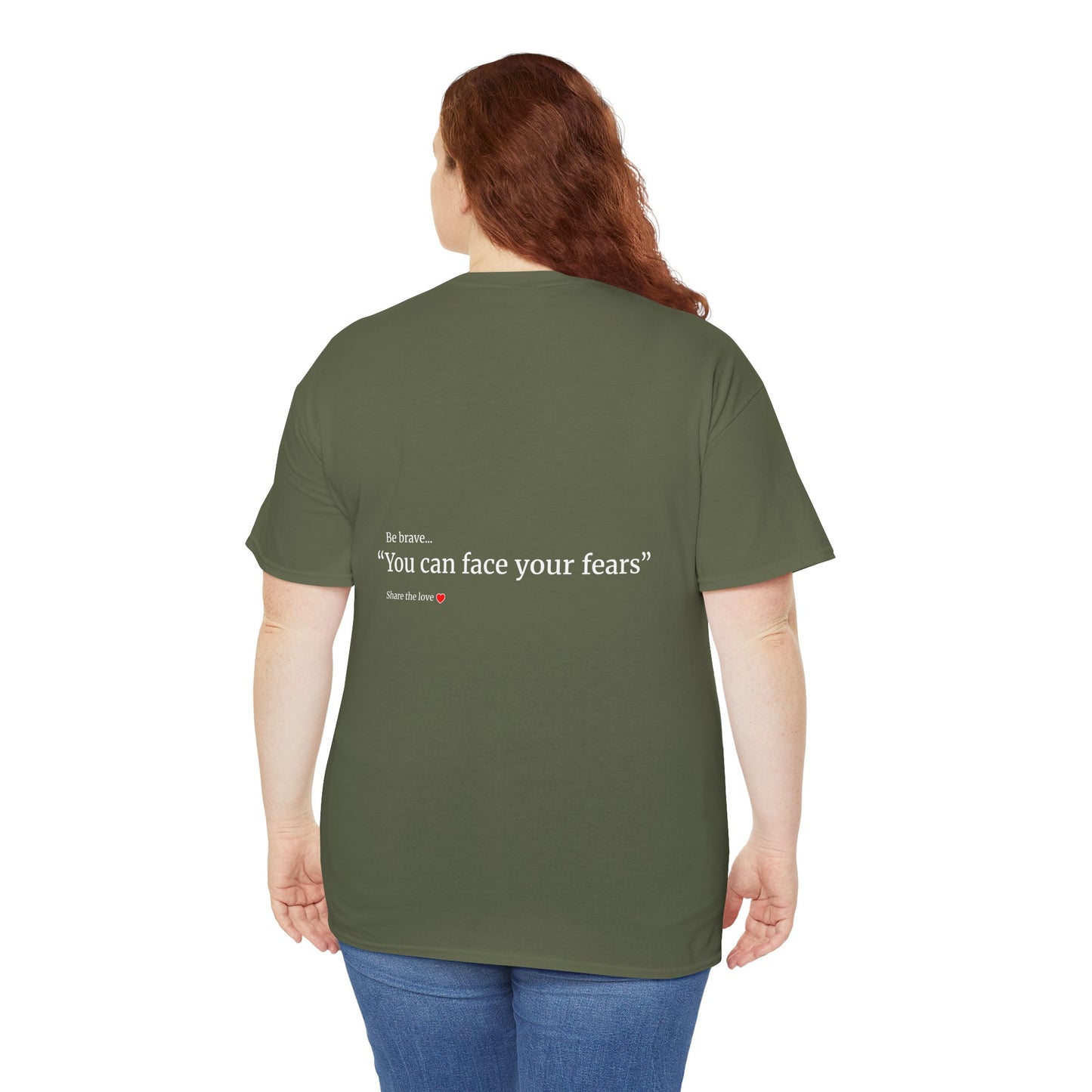 "I can face my fears" Unisex Heavy Cotton Tee Affirmation shirt