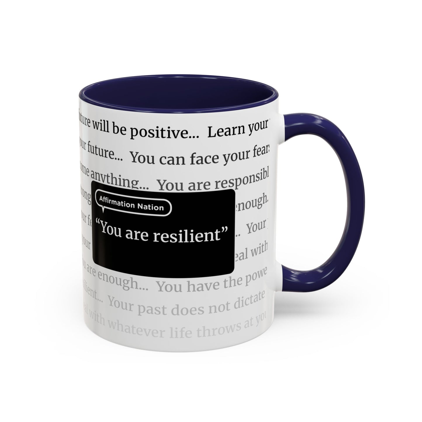 Inspirational Coffee Mug. "You are resilient". Affirmation Cup, Office Mug, Gift for Encouragement