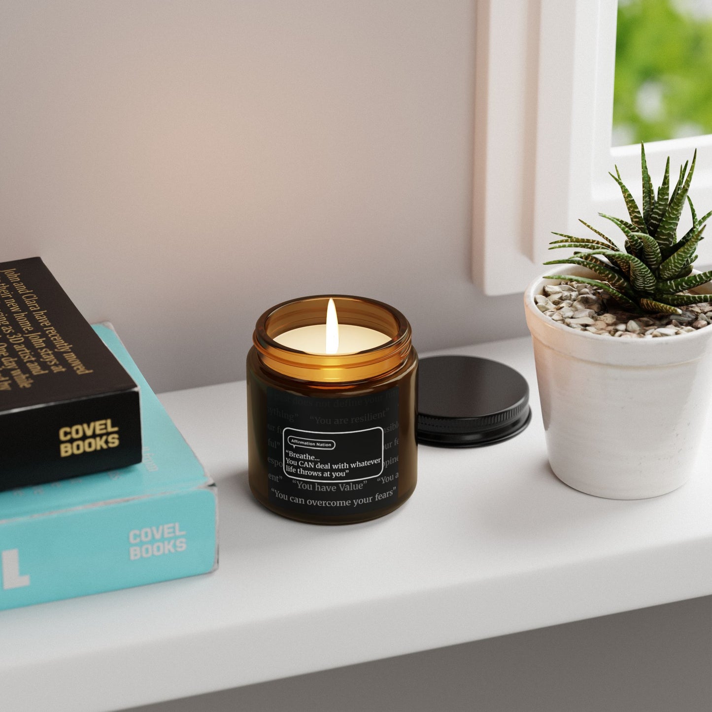 Motivational Scented Soy Candle - "You CAN deal with whatever life throws at you", Relaxing Gift, Wellness, Home Decor, Self-Care, Inspirational Quote Candle