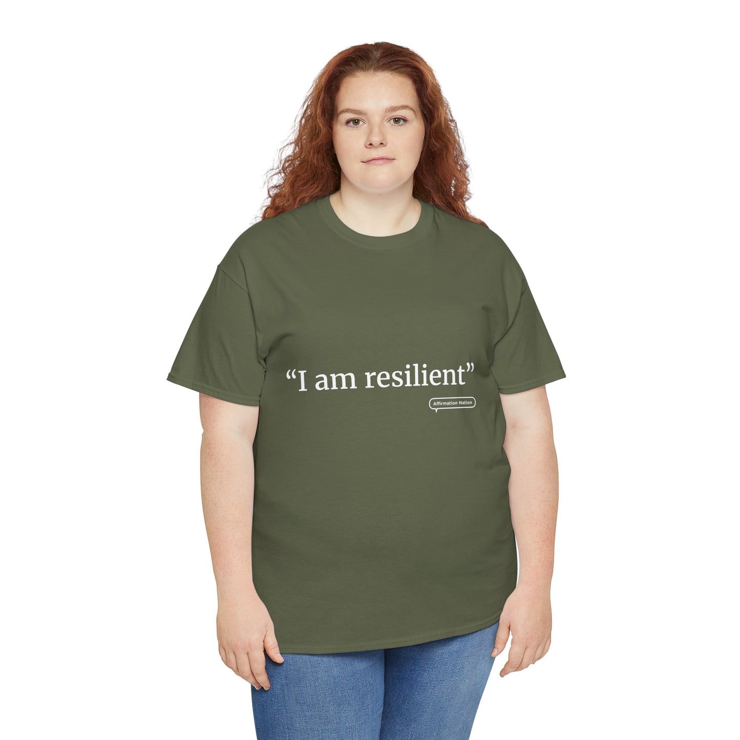 "I am resilient" Unisex Heavy Cotton Tee Affirmation shirt