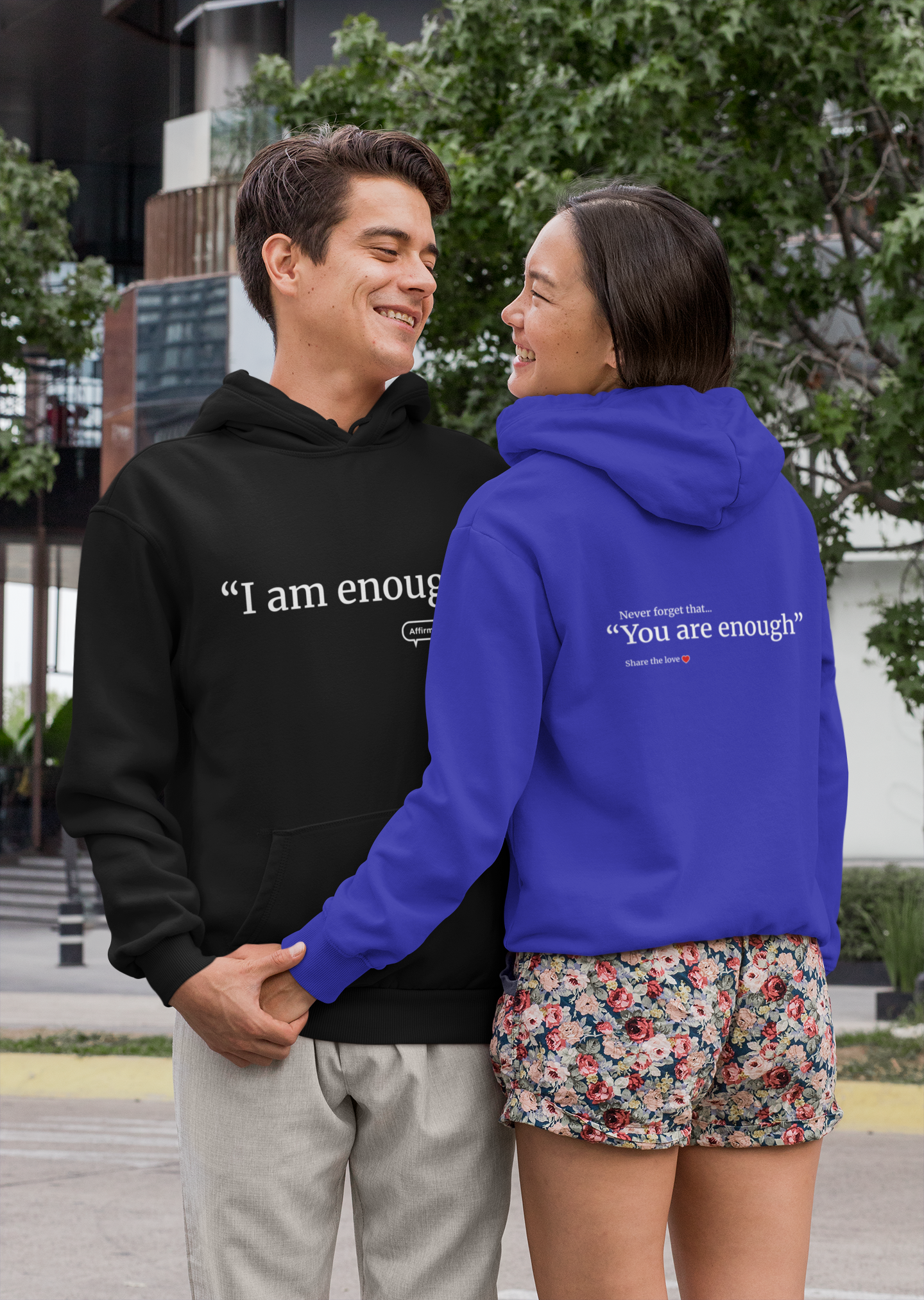 Unisex motivational Hoodie - "I am enough"