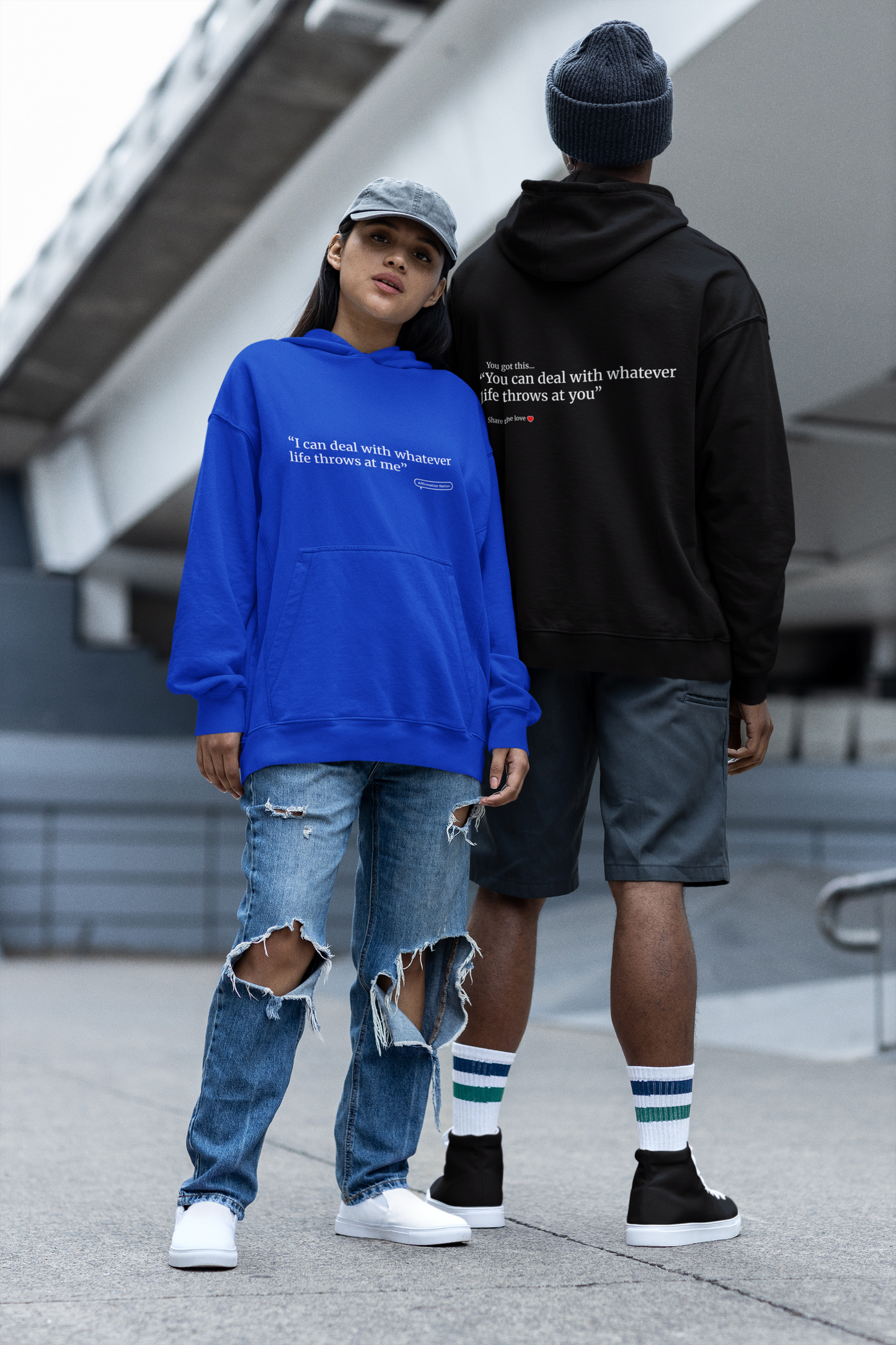 Unisex motivational Hoodie - "I can handle whatever life throws at me"
