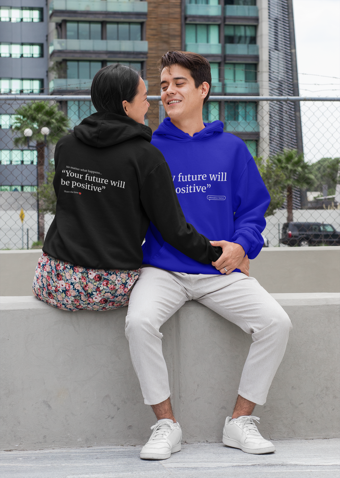 Unisex motivational Hoodie - "My future will be positive"