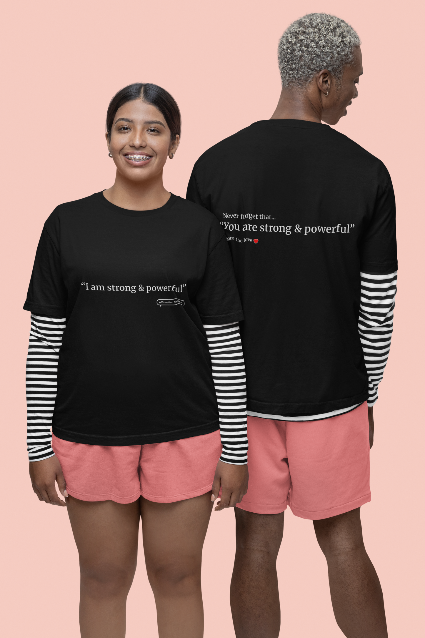 "I am strong and powerful" Unisex Heavy Cotton Tee Affirmation shirt