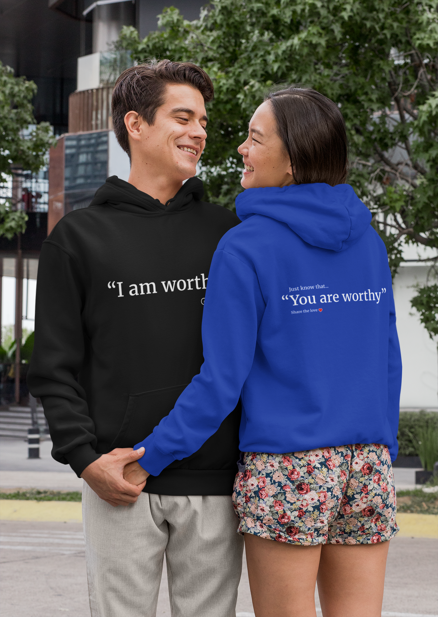 Unisex motivational Hoodie - "I am worthy"
