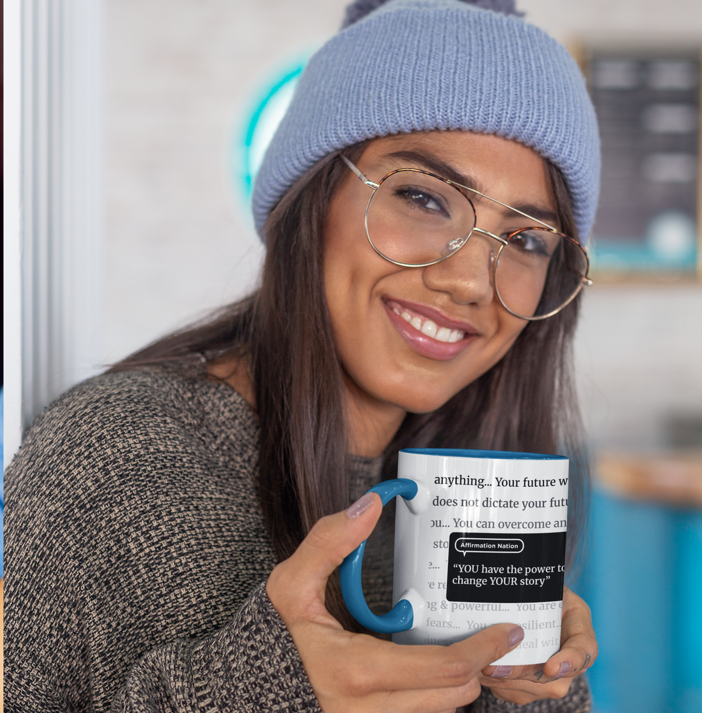 Inspirational Coffee Mug. "You have the power to change your story" Affirmation Cup, Office Mug, Gift for Encouragement