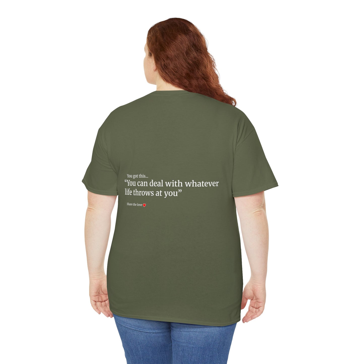 "I can handle whatever life throws at me" Unisex Heavy Cotton Tee Affirmation shirt