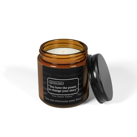 Motivational Scented Soy Candle - "You have the power to change your story", Relaxing Gift, Wellness, Home Decor, Self-Care, Inspirational Quote Candle