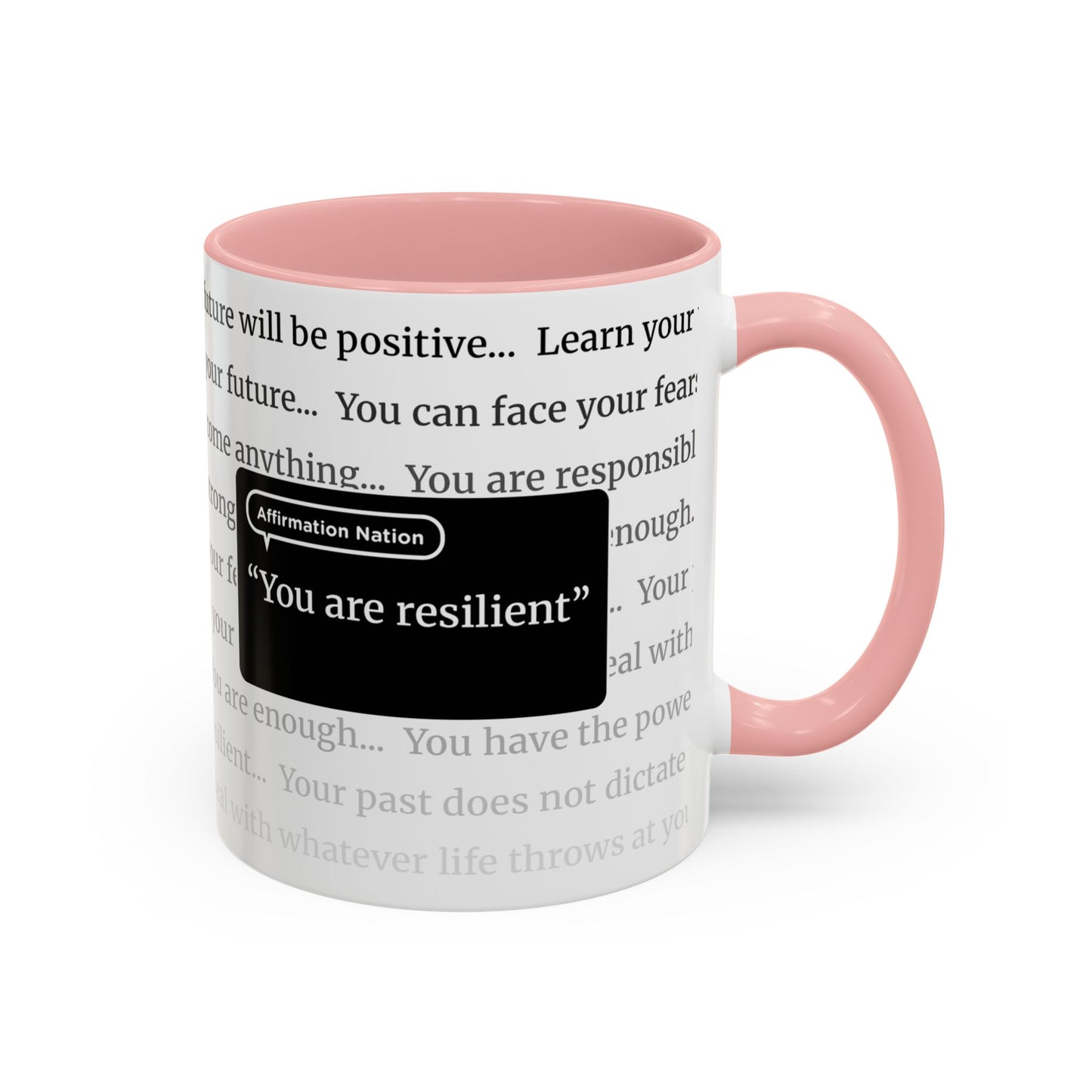 Inspirational Coffee Mug. "You are resilient". Affirmation Cup, Office Mug, Gift for Encouragement
