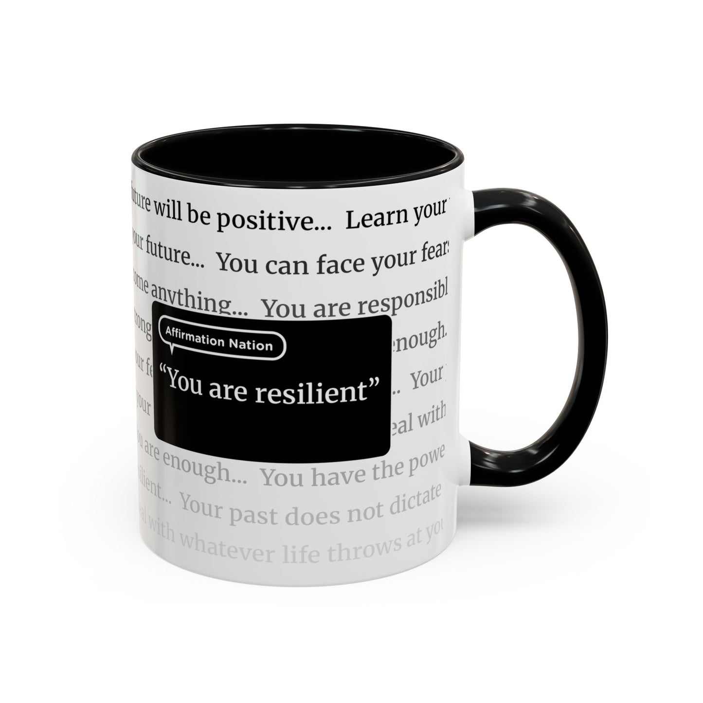 Inspirational Coffee Mug. "You are resilient". Affirmation Cup, Office Mug, Gift for Encouragement