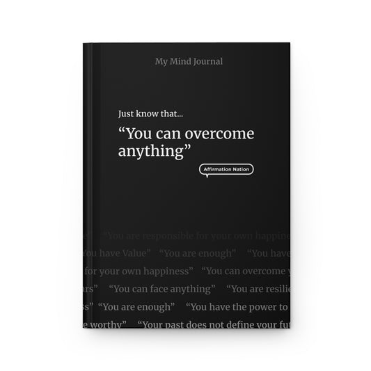 Motivational Hardcover Journal - You can overcome anything.