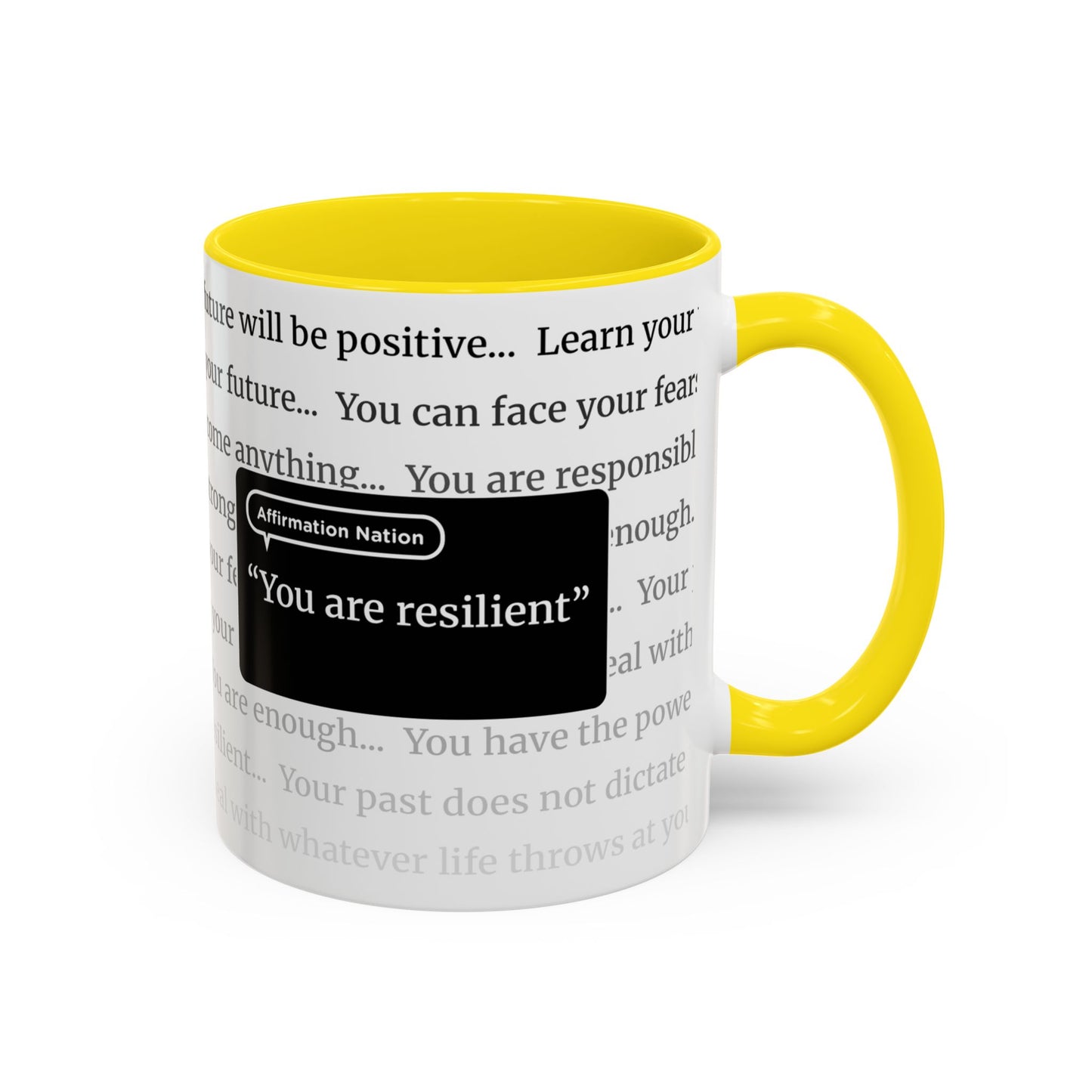 Inspirational Coffee Mug. "You are resilient". Affirmation Cup, Office Mug, Gift for Encouragement