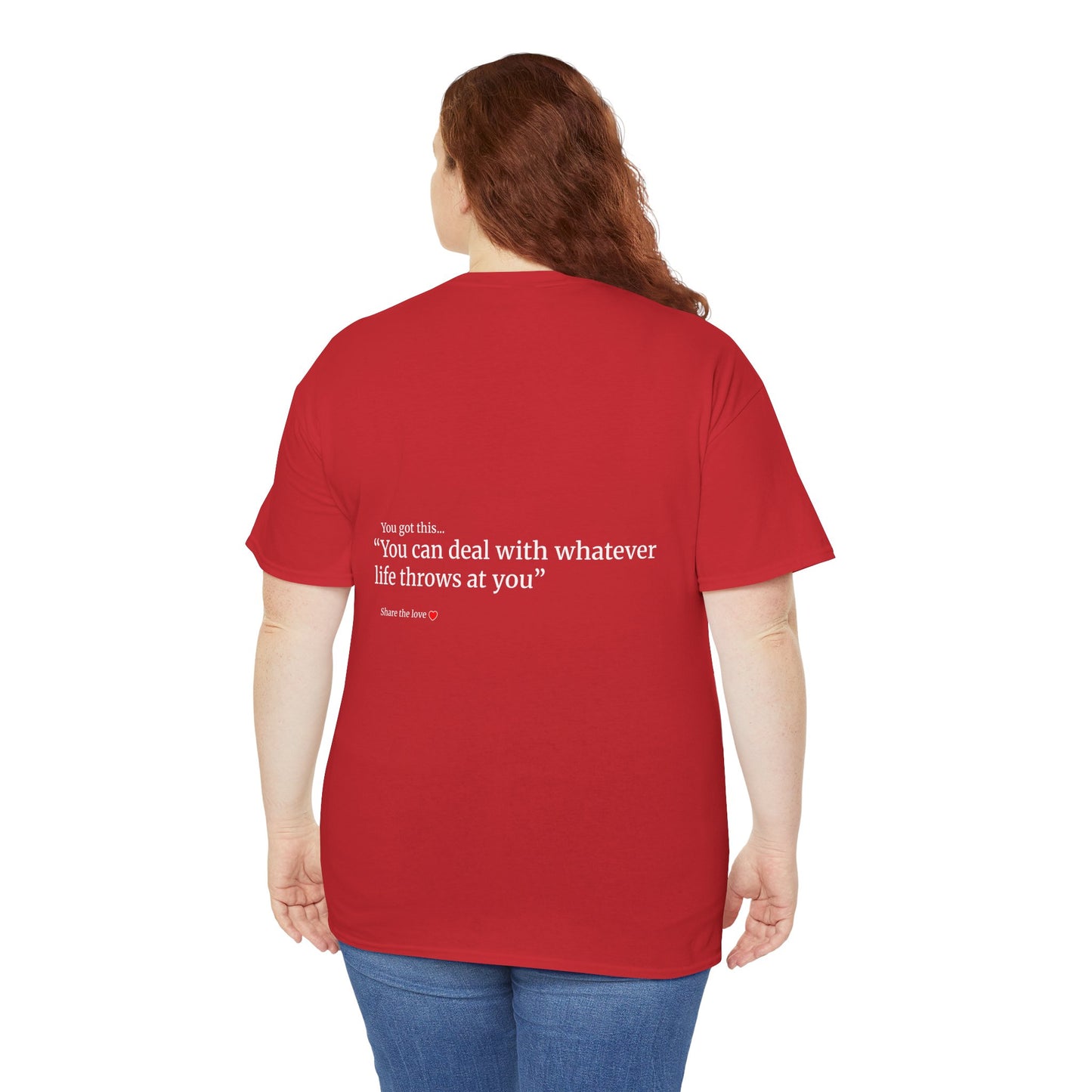 "I can handle whatever life throws at me" Unisex Heavy Cotton Tee Affirmation shirt