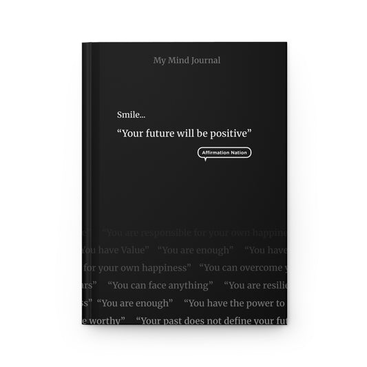 Motivational Hardcover Journal - Your future will be positive.