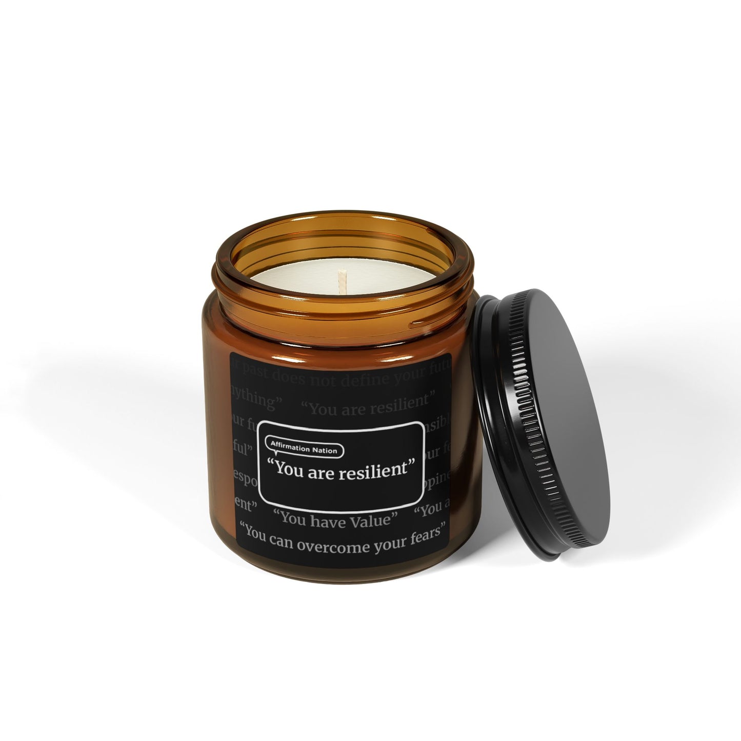 Motivational Scented Soy Candle - "You Are resilient", Relaxing Gift, Wellness, Home Decor, Self-Care, Inspirational Quote Candle