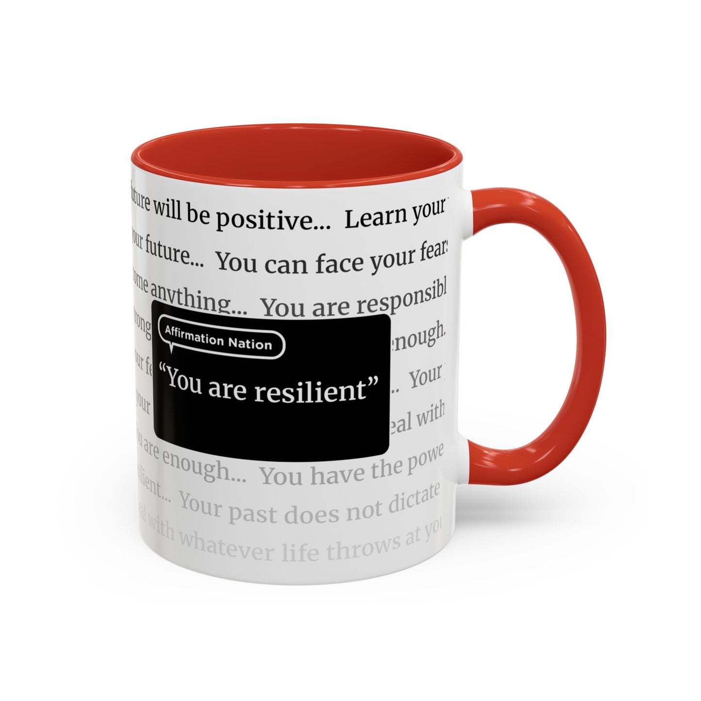 Inspirational Coffee Mug. "You are resilient". Affirmation Cup, Office Mug, Gift for Encouragement