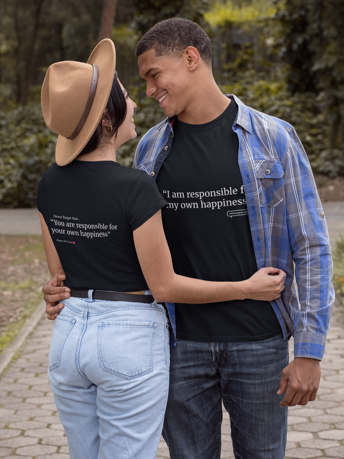 "I am responsible for my own happiness" Unisex Heavy Cotton Tee Affirmation shirt