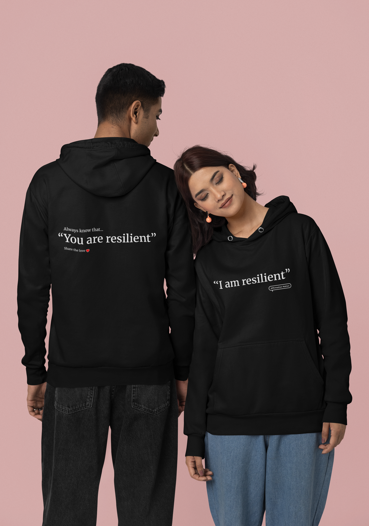 Unisex motivational Hoodie - "I am resilient"